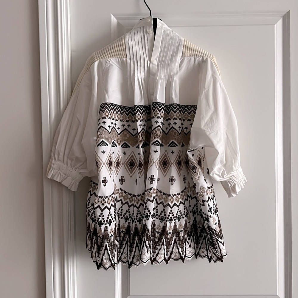 Sacai wool knit short sleeve sweater - Picture 2 of 5
